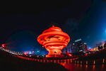 夜晚璀璨的独特建筑景观