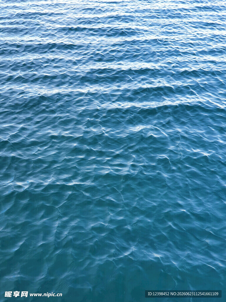 蓝色海面的波纹