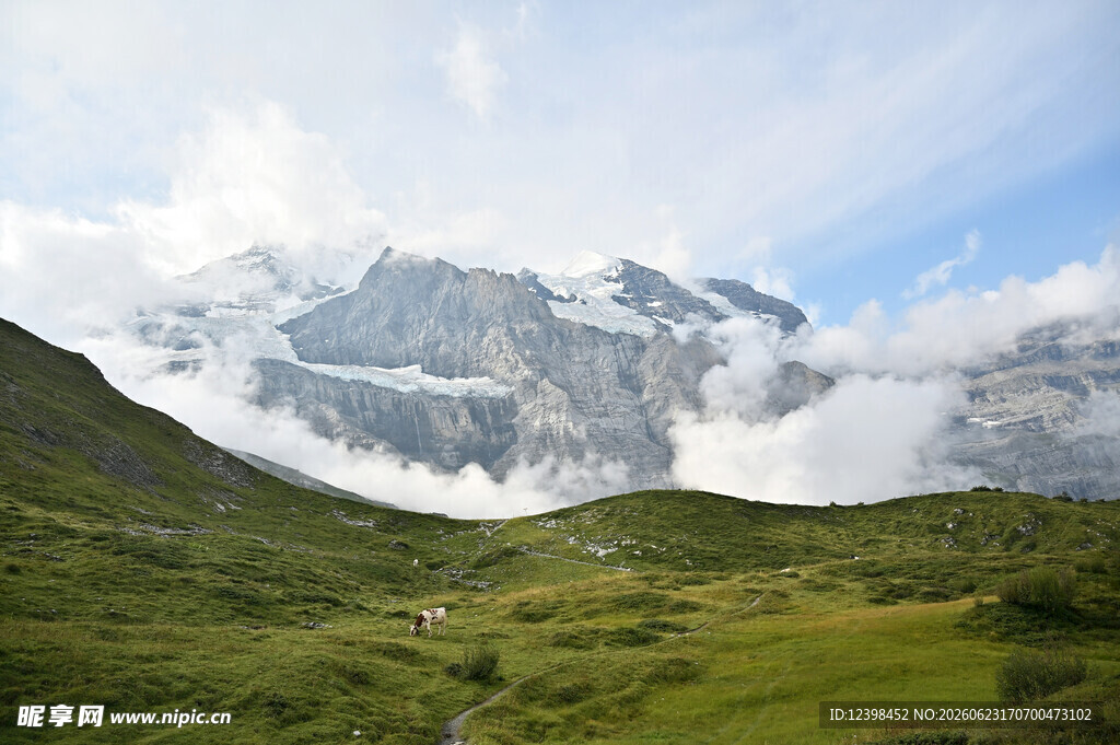 高山绿野间的壮丽云海景观