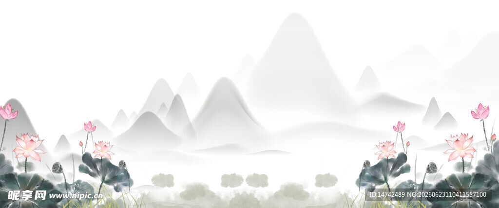 水墨山水背景