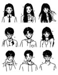 多样校园人物形象插画