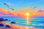 海边日落美景
