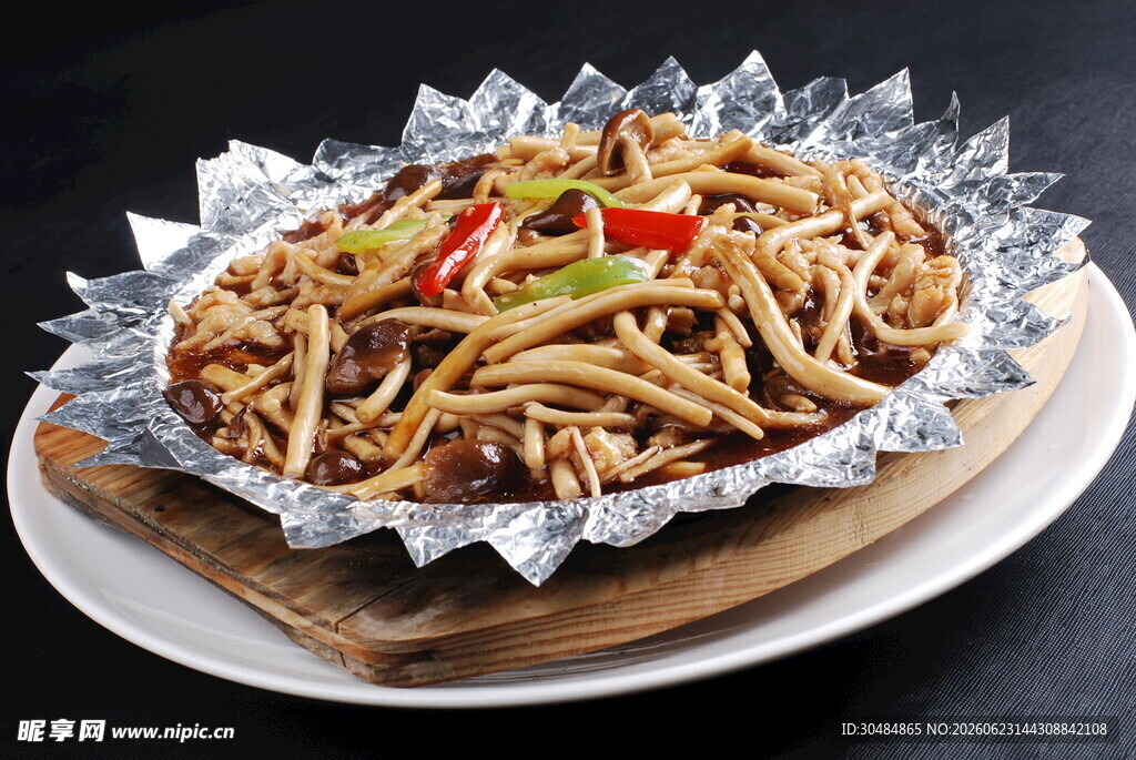 铁板鸡汁茶树菇