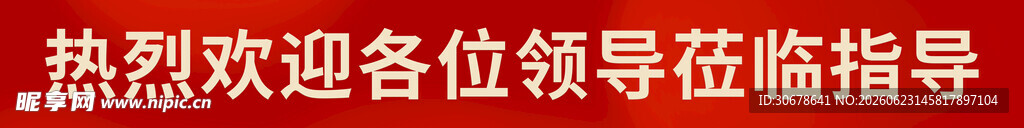 领导莅临指导条幅