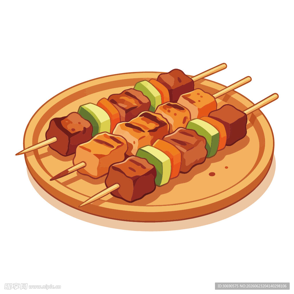 烤肉矢量插画