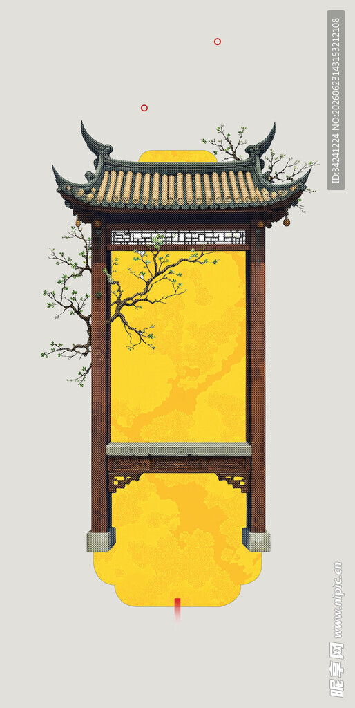 中国风山水风景古风画