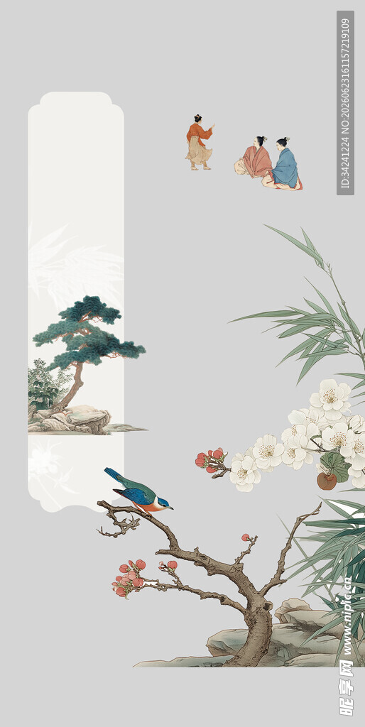 中国风山水风景古风画