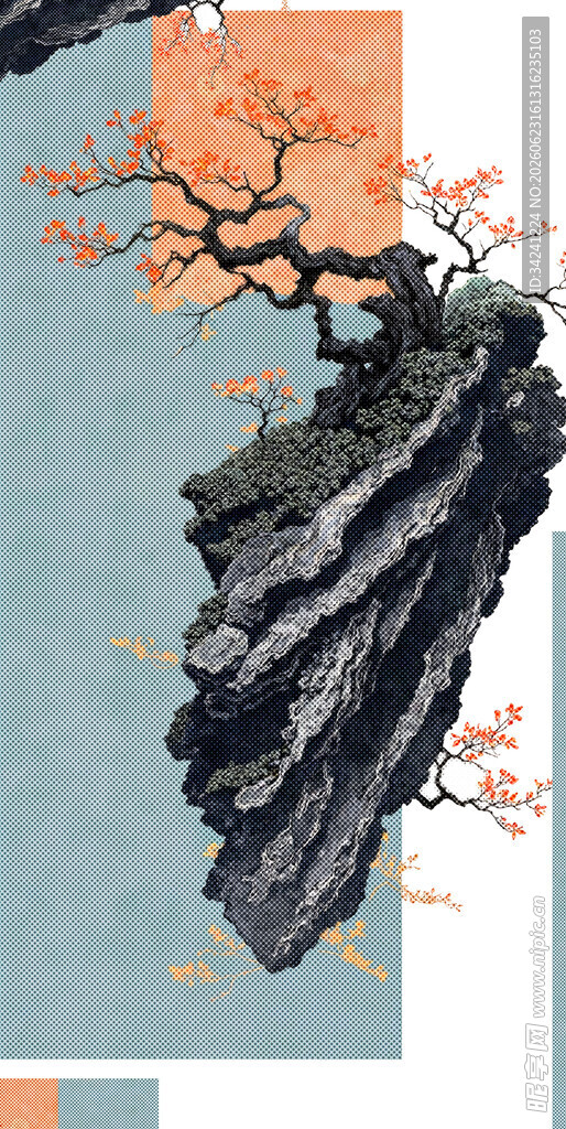 中国风山水风景古风画