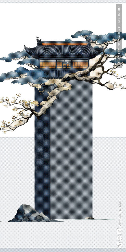 中国风山水风景古风画