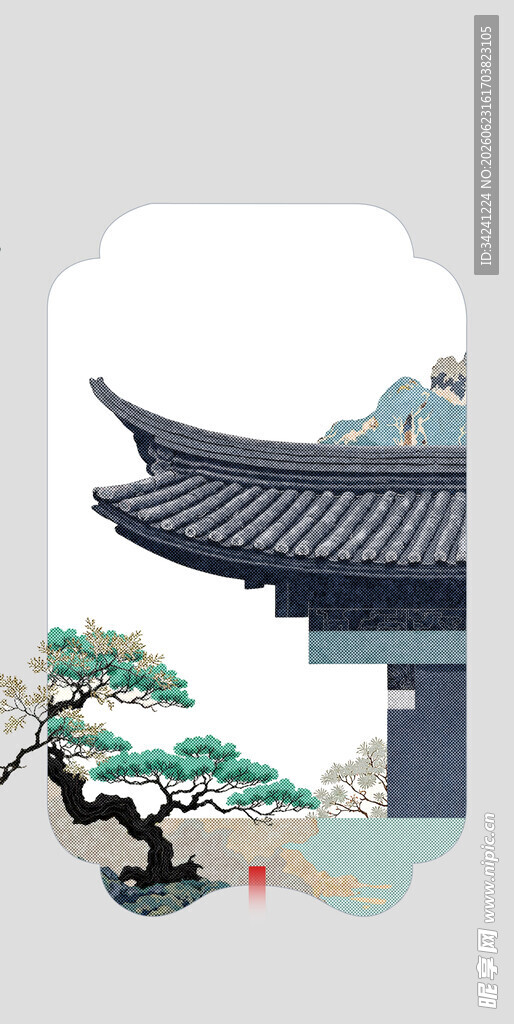 中国风山水风景古风画