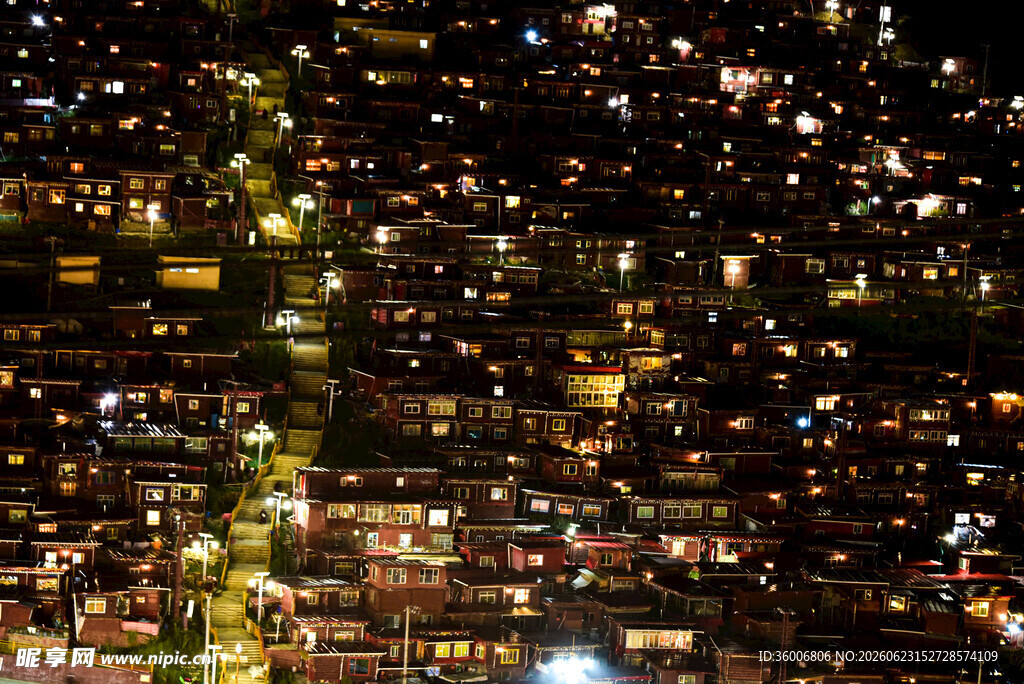 城市璀璨夜景灯光秀