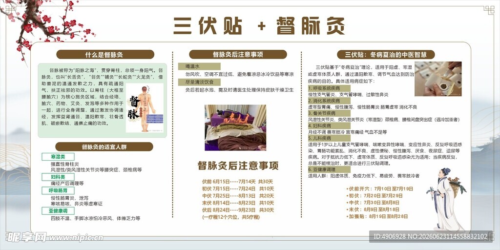三伏贴健康调理宣传页