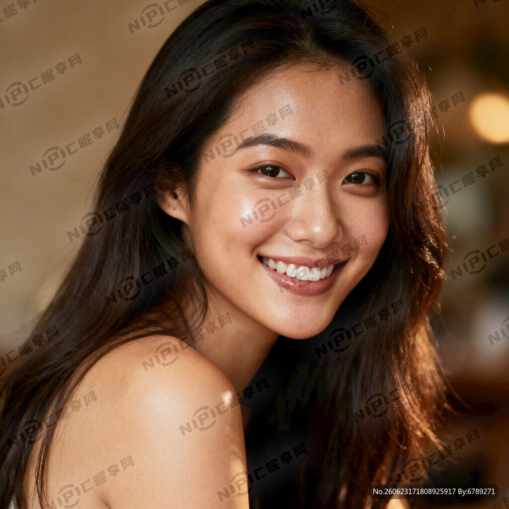 露牙齿的美女头像 不要全身