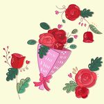 矢量玫瑰花