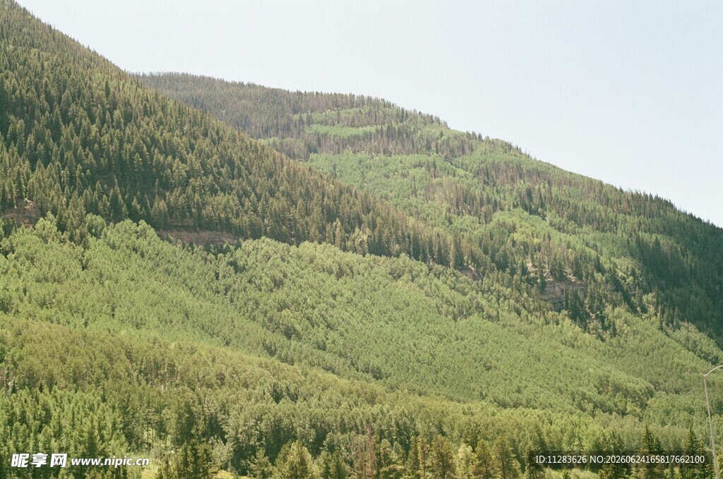 翠绿山峦间的清新自然景