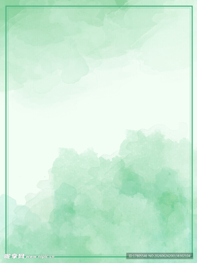 淡绿色水彩背景纹理图