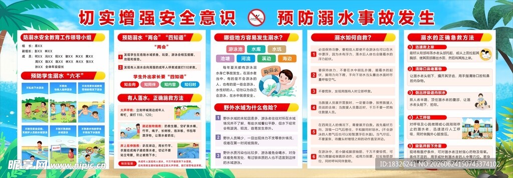 学校防溺水教育宣传栏