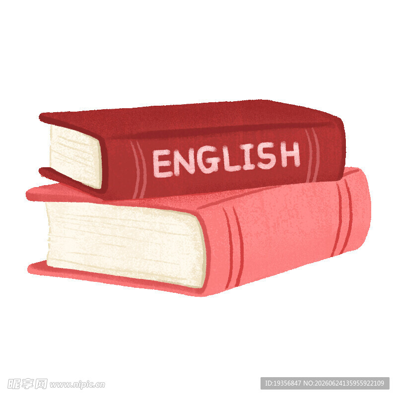 两本英语书籍插画