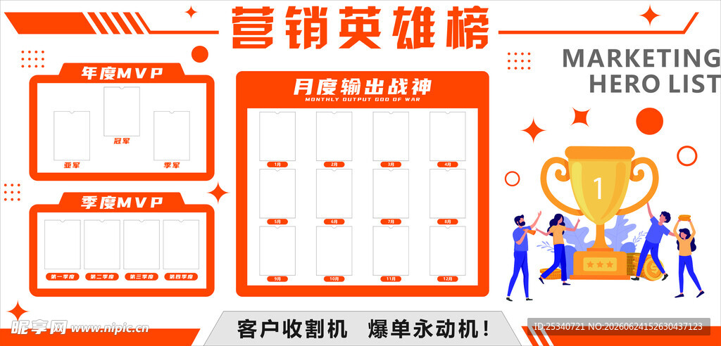 营销英雄榜展示