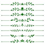 绿植分割纹样