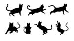 猫咪剪影素材