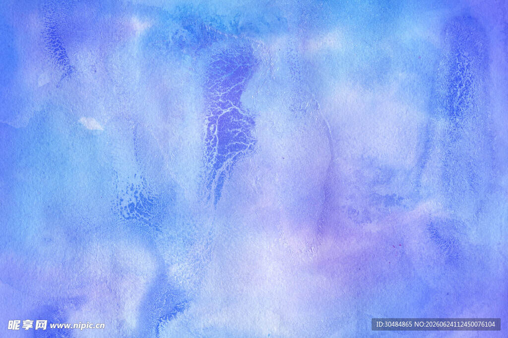 梦幻蓝紫色抽象水彩背景