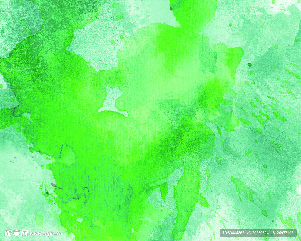 绿色水彩抽象背景图