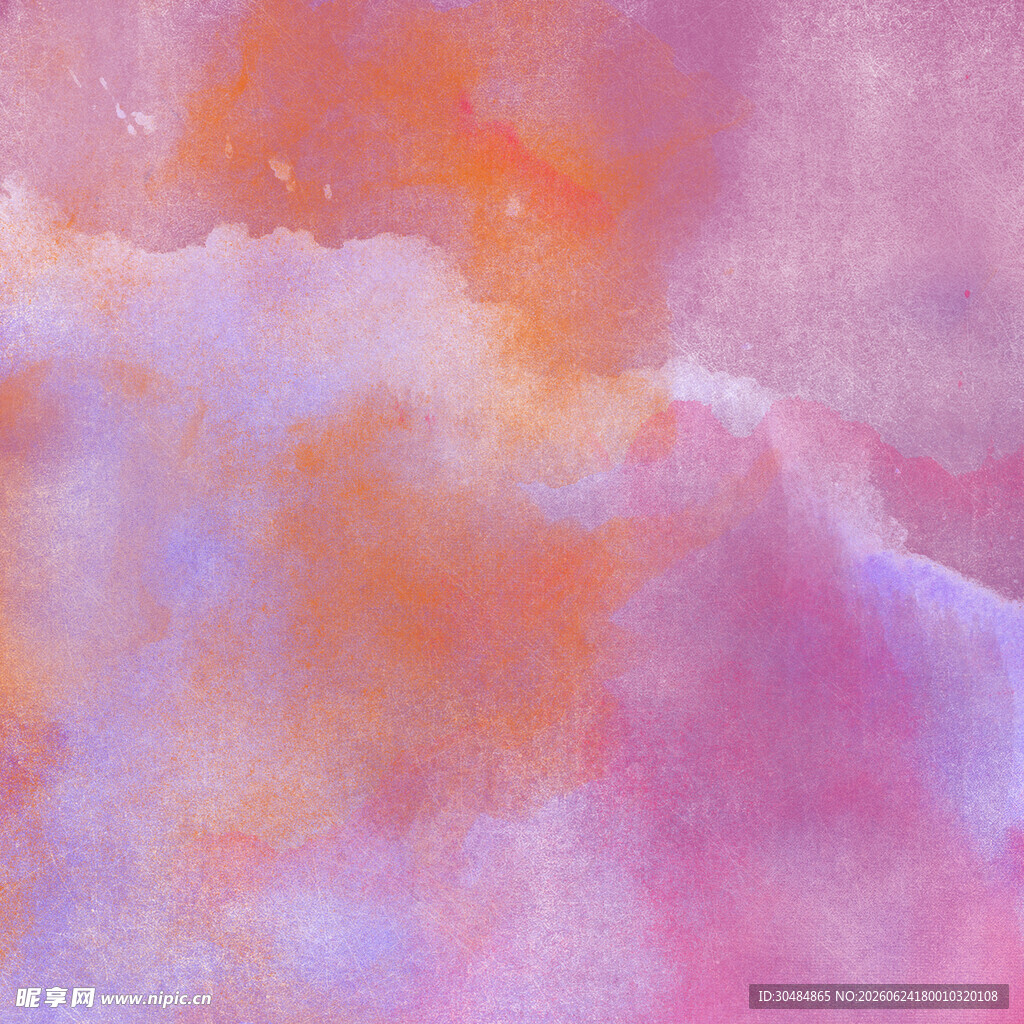 梦幻粉紫渐变水彩背景