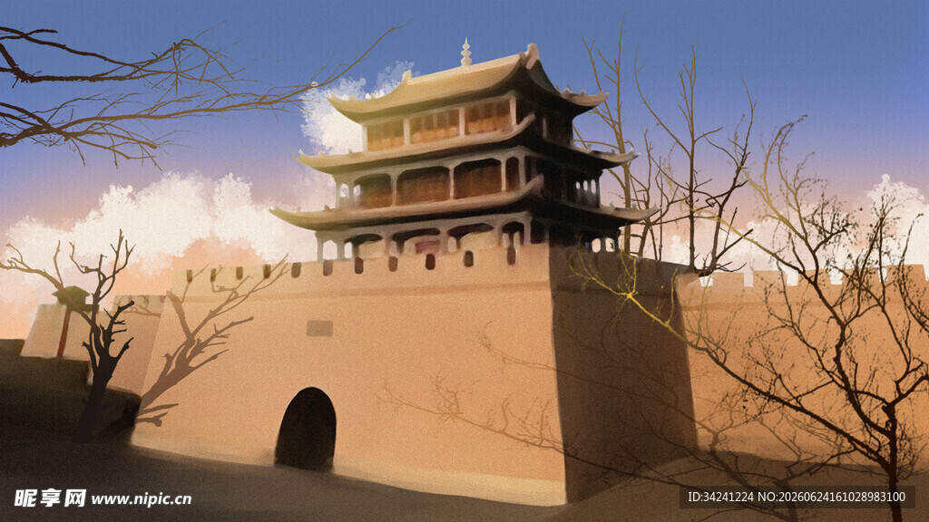 嘉峪关城楼景观