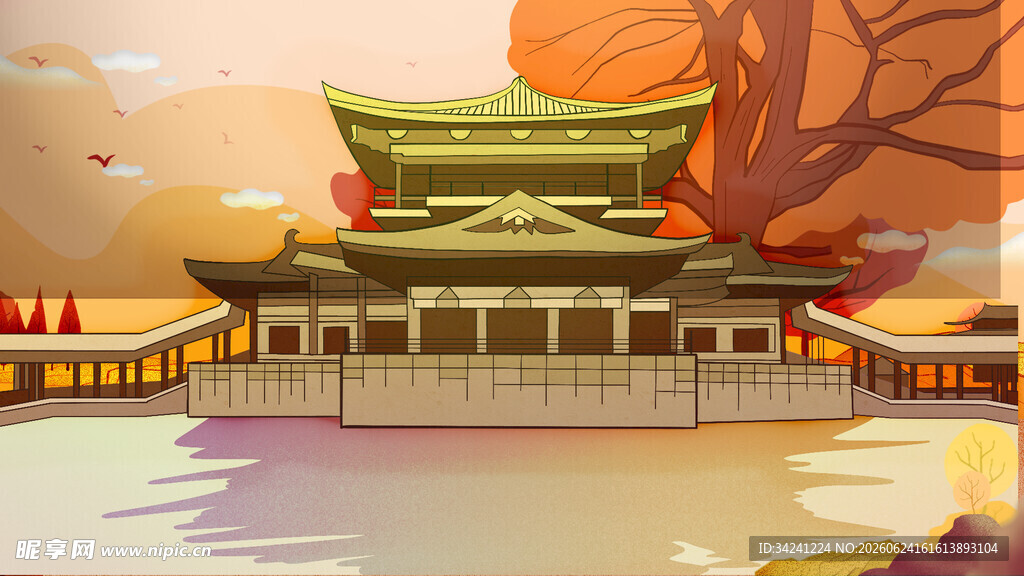 古风中式建筑景观图