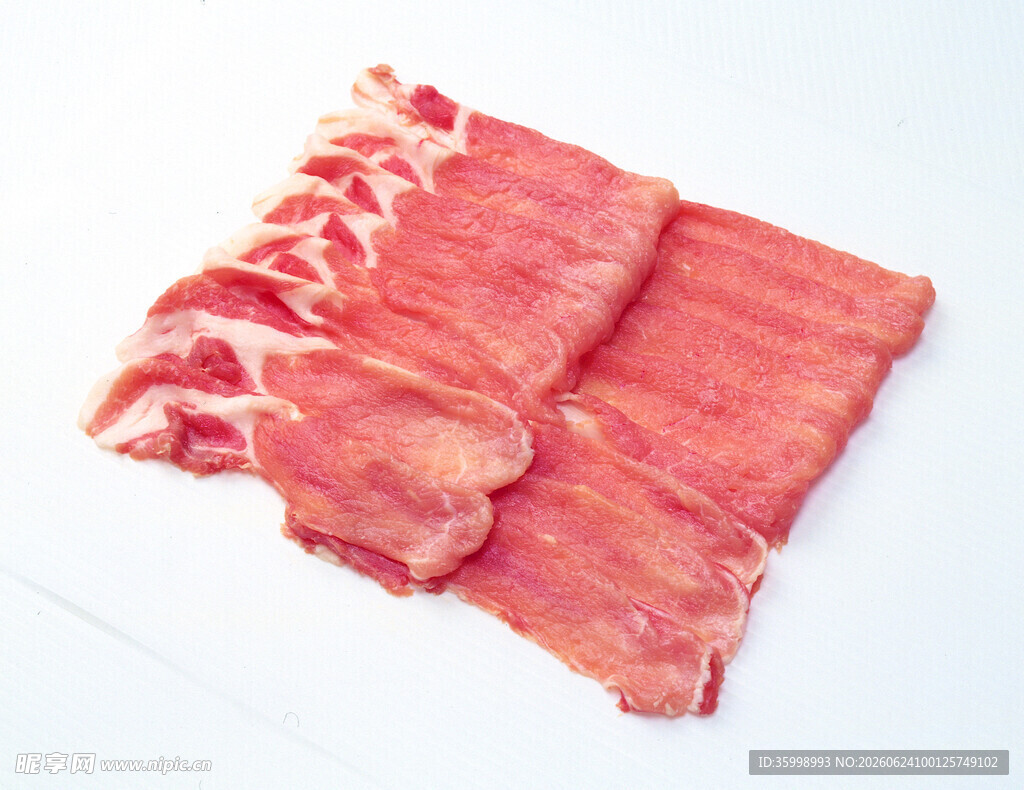新鲜美味的牛肉切片