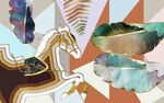 抽象多彩几何图案艺术画
