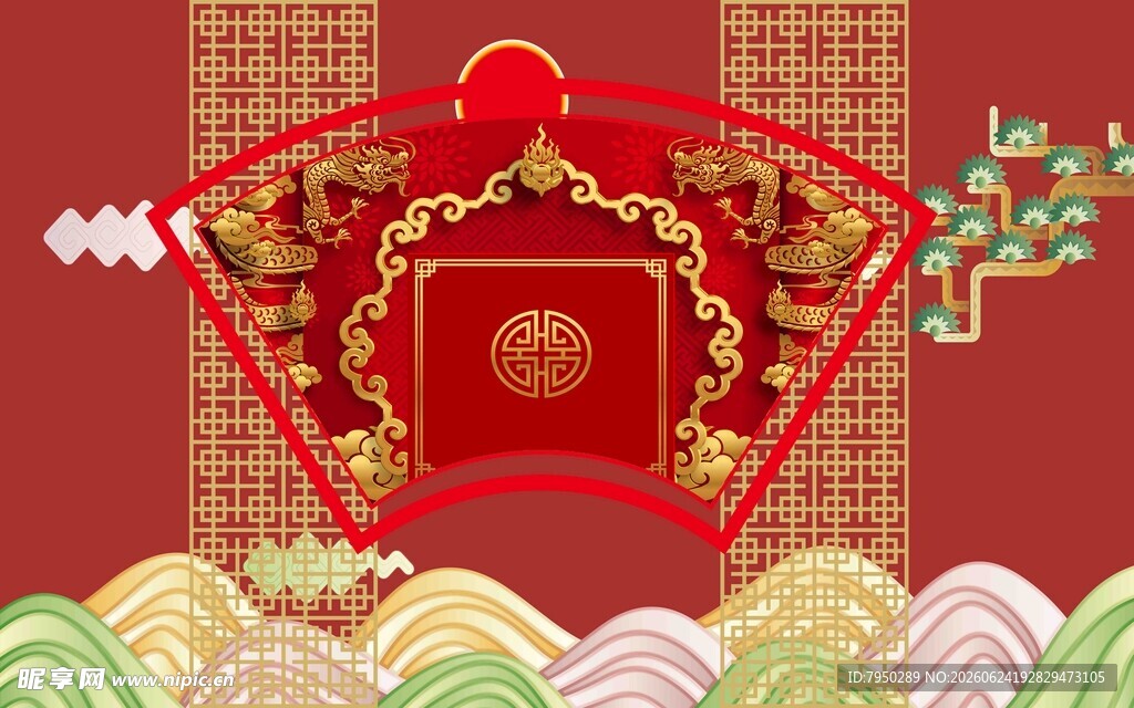 中式传统新春装饰元素