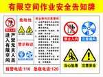 有限空间作业安全告知牌