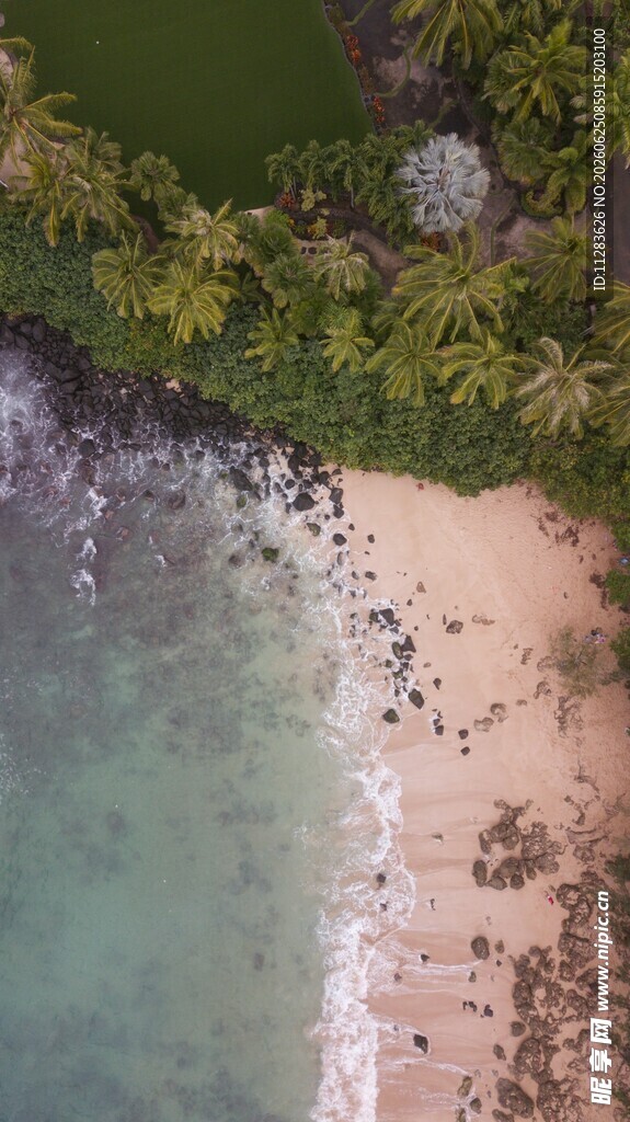 美丽海滨沙滩景色