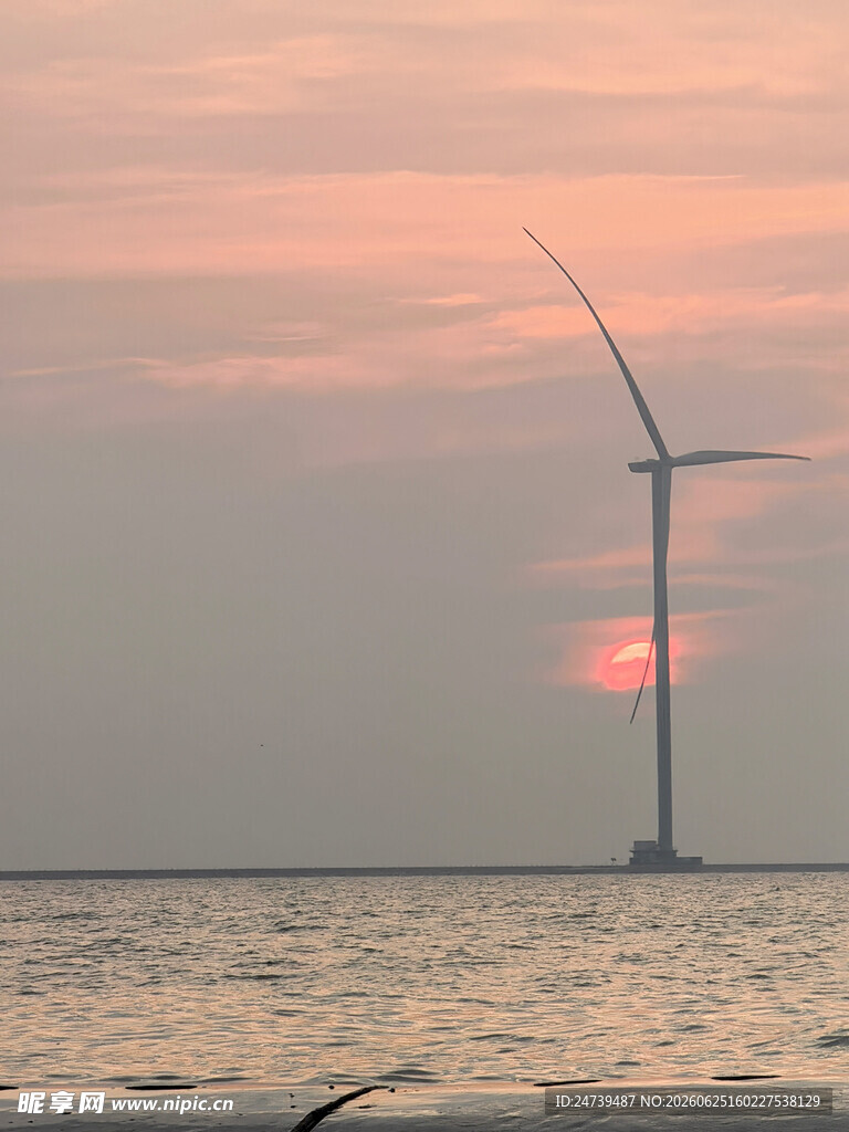 天津海边日出