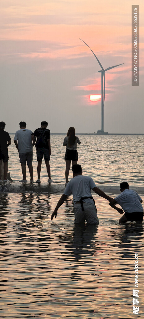 天津海边日出