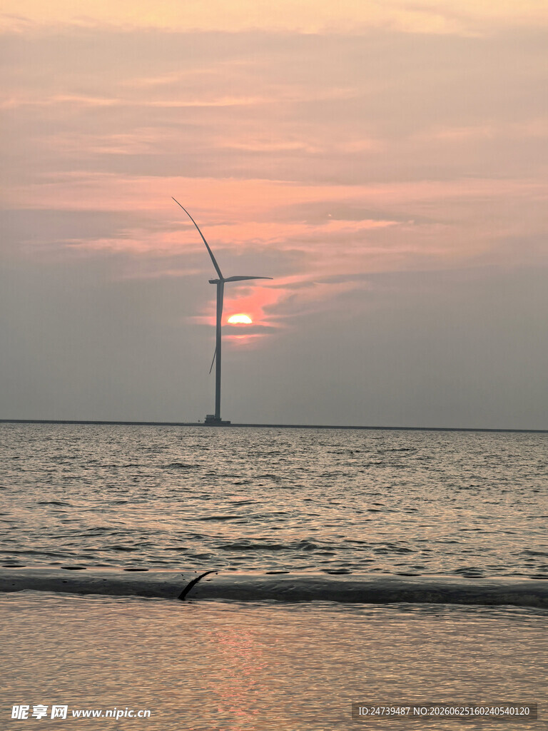 天津海边日出