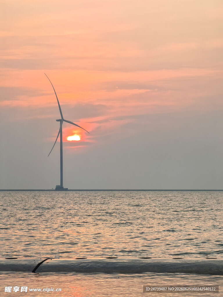 天津海边日出