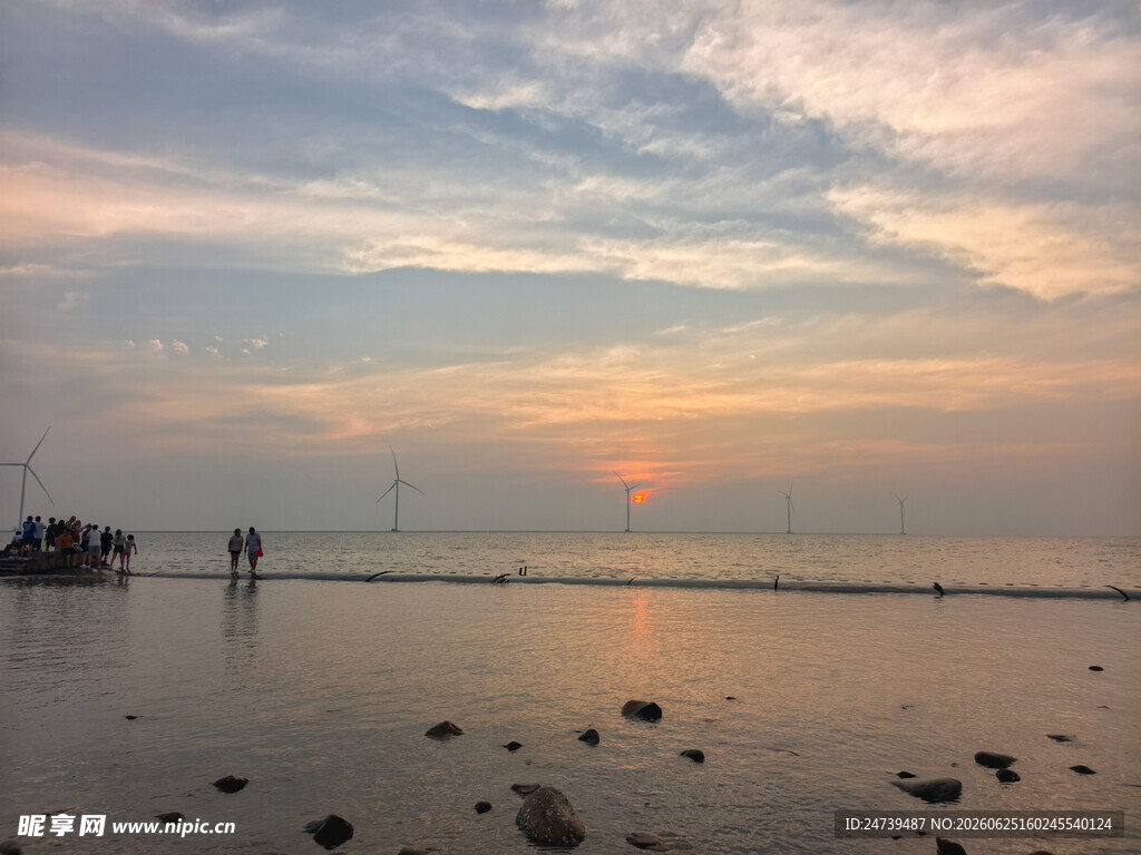 天津海边日出
