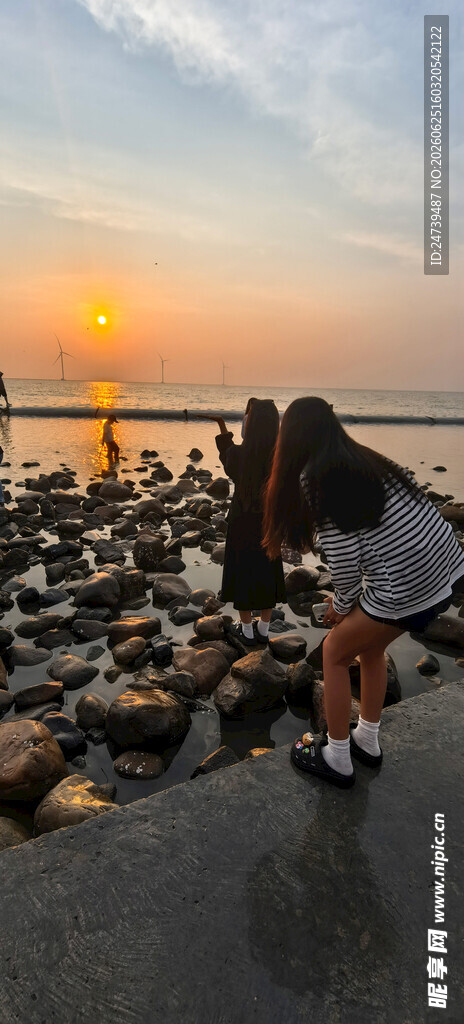 天津海边日出