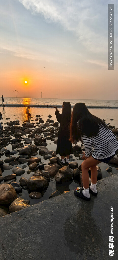 天津海边日出