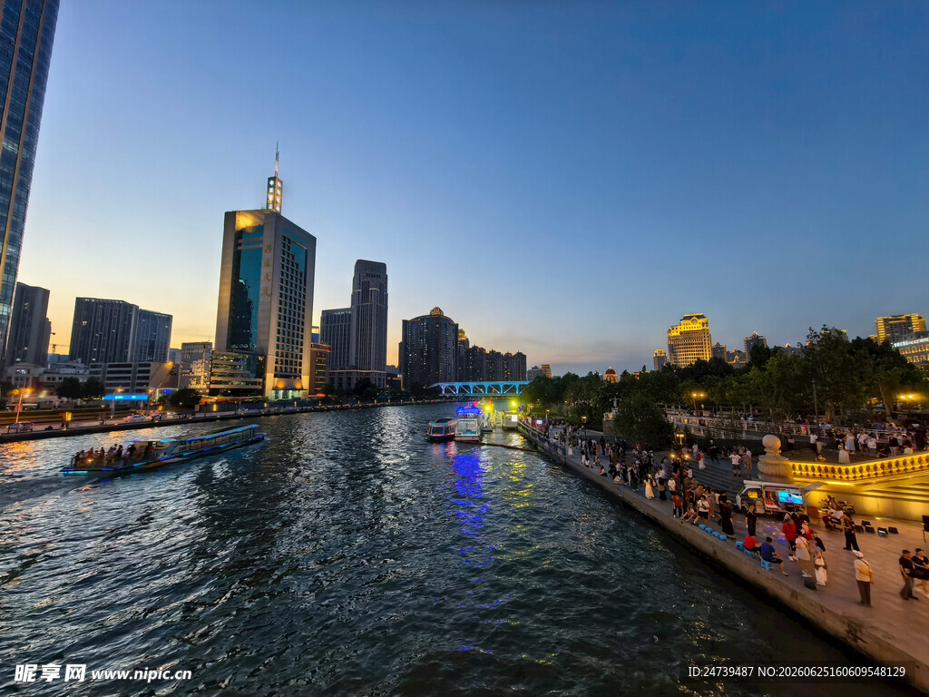 天津海河夜景