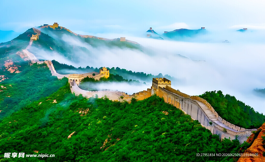 壮丽长城云海景观