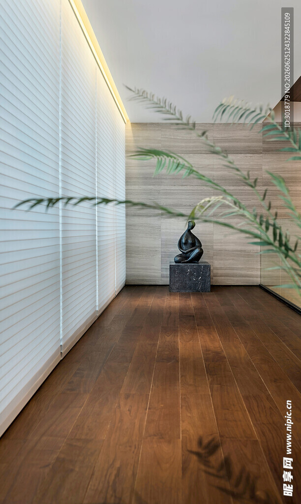 简约室内一隅绿植添生机