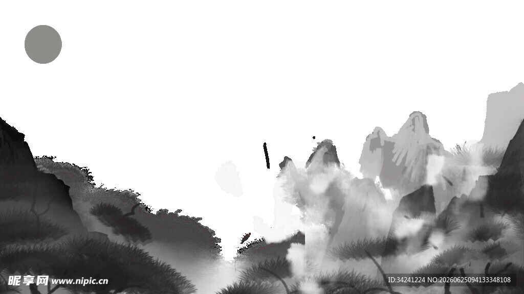 水墨山水意境图景
