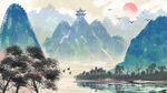 水墨山水间的诗意风光