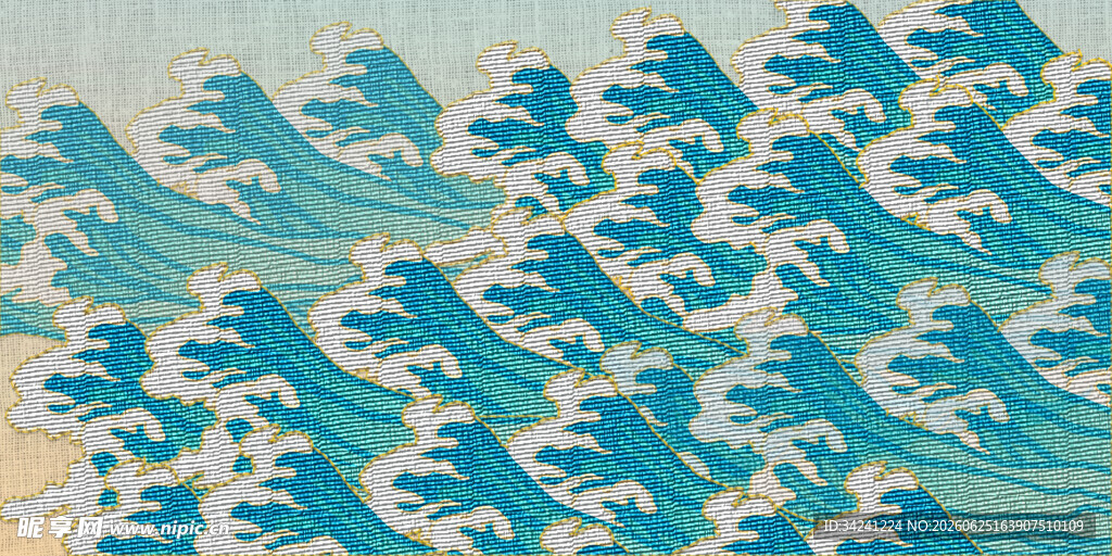 日式海浪图案纹理