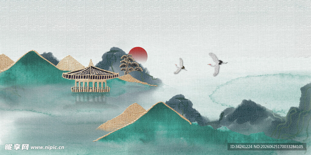 水墨山水间的诗意景致