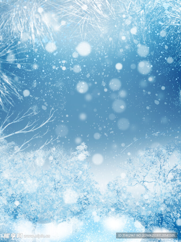 梦幻冰雪背景图